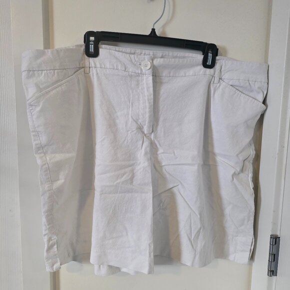Addition Elle White Linen Blend Shorts size 20 - Picture 1 of 3